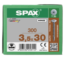 SPAX Rückwandschraube T-STAR Plus 3,5 x 30 - 300 Stk