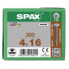 SPAX R&uuml;ckwandschraube T-STAR Plus 4,0 x 16 300 Stk