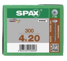 SPAX Rückwandschraube T-STAR Plus 4,0 x 20 - 300 Stk