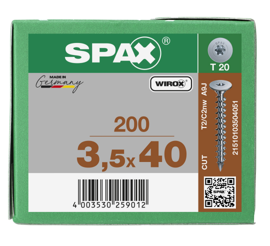 SPAX Rückwandschraube T-STAR Plus 3,5 x 40 cut 200 Stk