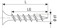 SPAX GIX-B Trockenbauschraube Trompetenkopf H2 Grobgewinde  -  1000 Stk 3,9x25