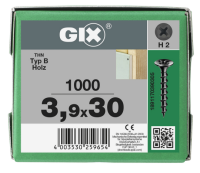 SPAX GIX-B Trockenbauschraube Trompetenkopf H2 Grobgewinde  -  1000 Stk 3,9x30