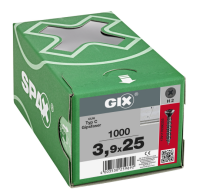 SPAX GIX-C Trockenbauschraube Senkkopf Fräsrippen H2 HILO-Gewinde  -  1000 Stk 3,9x25