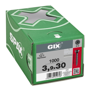 SPAX GIX-C Trockenbauschraube Senkkopf Fräsrippen H2 HILO-Gewinde  -  1000 Stk 3,9x30