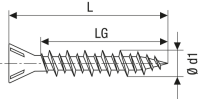 SPAX GIX-C Trockenbauschraube Senkkopf Fräsrippen H2 HILO-Gewinde  -  500 Stk 3,9x45