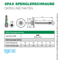 SPAX Spenglerschraube A2 - 20mm Scheibe