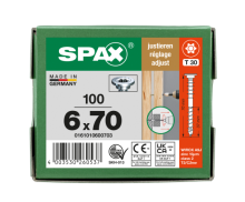 SPAX Justierschraube 6 x 70 - 100 Stk