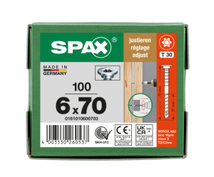 SPAX Justierschraube 6 x 70 - 100 Stk