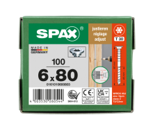 SPAX Justierschraube 6 x 80 - 100 Stk