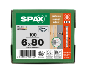 SPAX Justierschraube 6 x 80 - 100 Stk