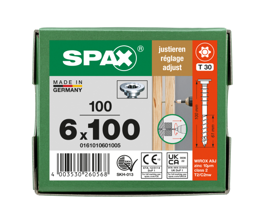 SPAX Justierschraube 6 x 100 - 100 Stk