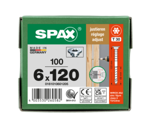 SPAX Justierschraube 6 x 120 - 100 Stk