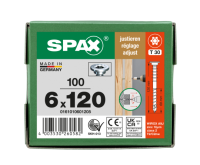 SPAX Justierschraube 6 x 120 - 100 Stk