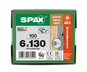 SPAX Justierschraube 6 x 130 - 100 Stk