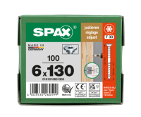 SPAX Justierschraube 6 x 130 - 100 Stk