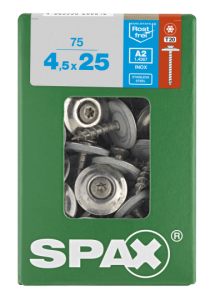 SPAX Spenglerschraube A2 T20 - 20mm - 4,5 x 25 - 75 Stk