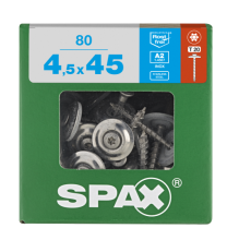 SPAX Spenglerschraube A2 T20 - 20mm - 4,5 x 45 - 80 Stk