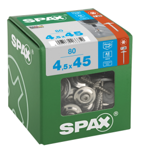 SPAX Spenglerschraube A2 T20 - 20mm - 4,5 x 45 - 80 Stk