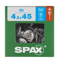 SPAX Spenglerschraube A2 T20 - 20mm - 4,5 x 45 - 80 Stk