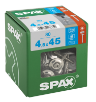 SPAX Spenglerschraube A2 T20 - 20mm - 4,5 x 45 - 80 Stk