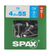 SPAX Spenglerschraube A2 T20 - 20mm - 4,5 x 55 - 70 Stk