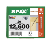 SPAX Senkkopf 12 mm T-STAR plus - Vollgewinde WIROX A3J  T50  -  12x600  -  20 Stk