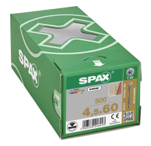 SPAX Verlegeschraube Senkkopf T-STAR plus  Fixiergewinde WIROX A3J  T20  -  4,5x60  -  500 Stk