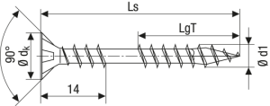 SPAX Verlegeschraube Senkkopf, T-STAR plus 4CUT, Fixiergewinde WIROX A3J  T20  -  4,5x70  -  500 Stk