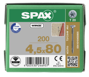 SPAX Verlegeschraube Senkkopf, T-STAR plus 4CUT,...