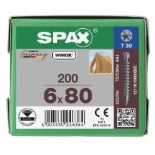 SPAX WIROX Zylinderkopfschraube T-STARplus VG TX30 6 x 80...