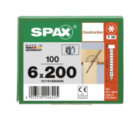 SPAX WIROX Zylinderkopfschraube T-STARplus VG TX30 6 x 200  100 Stk