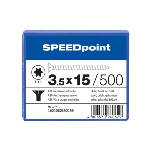 SPEEDpoint Universalschraube Senkkopf T15 Vollgewinde...