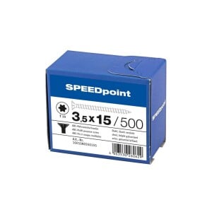 SPEEDpoint Universalschraube Senkkopf T15 Vollgewinde  blank verzinkt 500ST - 3,5 x 15