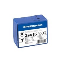 SPEEDpoint Universalschraube Senkkopf T15 Vollgewinde  blank verzinkt 500ST - 3,5 x 15