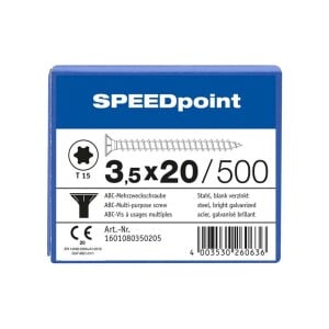 SPEEDpoint Universalschraube Senkkopf T15 Vollgewinde...