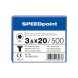 SPEEDpoint Universalschraube Senkkopf T15 Vollgewinde  blank verzinkt 500ST - 3,5 x 20