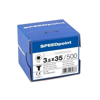 SPEEDpoint Universalschraube Senkkopf T15 Teilgewinde  blank verzinkt 500ST - 3,5 x 35