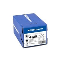 SPEEDpoint Universalschraube Senkkopf T20 Teilgewinde  blank verzinkt 500ST - 4 x 30