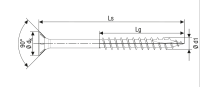 SPEEDpoint Universalschraube Senkkopf T20 Teilgewinde  blank verzinkt 500ST - 4,5 x 30