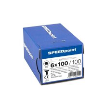 SPEEDpoint Universalschraube Senkkopf T30 Teilgewinde  blank verzinkt 100ST - 6 x 100