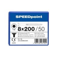 SPEEDpoint Universalschraube Senkkopf T40 Teilgewinde  blank verzinkt 50ST - 8 x 200