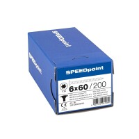 SPEEDpoint Tellerkopfschraube T30 Vollgewinde  blank verzinkt 200ST - 6 x 60