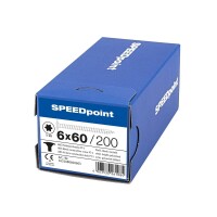 SPEEDpoint Tellerkopfschraube T30 Vollgewinde  blank verzinkt 200ST - 6 x 60