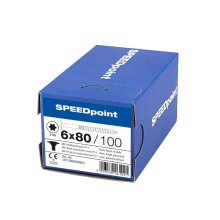 SPEEDpoint Tellerkopfschraube T30 Teilgewinde  blank verzinkt 100ST - 6 x 80