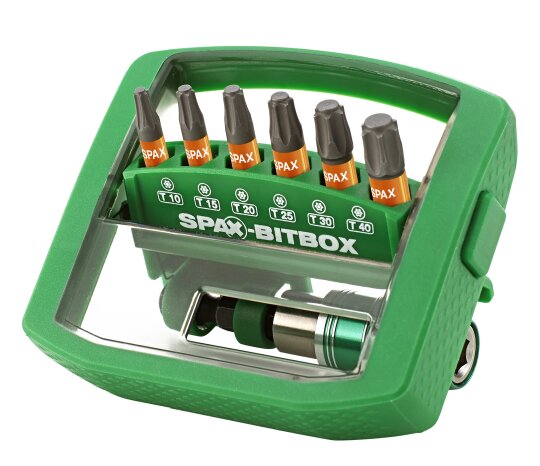 SPAX-BITBOX T-STAR PLUS (6 BITS T10-T40 25MM + 1