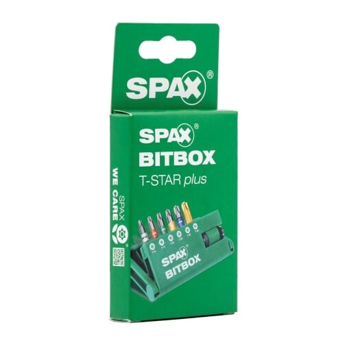 SPAX-BITBOX T-STAR PLUS (6 BITS T10-T40 25MM + 1  Schnellwechsel-Bithalter)