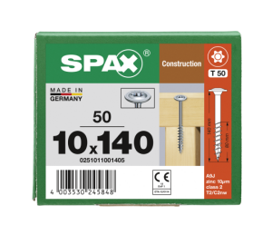 SPAX Tellerkopf T-STAR plus T50 WIROX 10x140 - 50 Stk