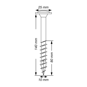 SPAX Tellerkopf T-STAR plus T50 WIROX 10x140 - 50 Stk