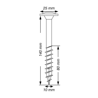 SPAX Tellerkopf T-STAR plus T50 WIROX 10x140 - 50 Stk