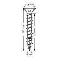 SPAX SENKMULTIKOPF 6x140mm T-STAR PLUS T30 VOLLGEWINDE WIROX 100 Stk